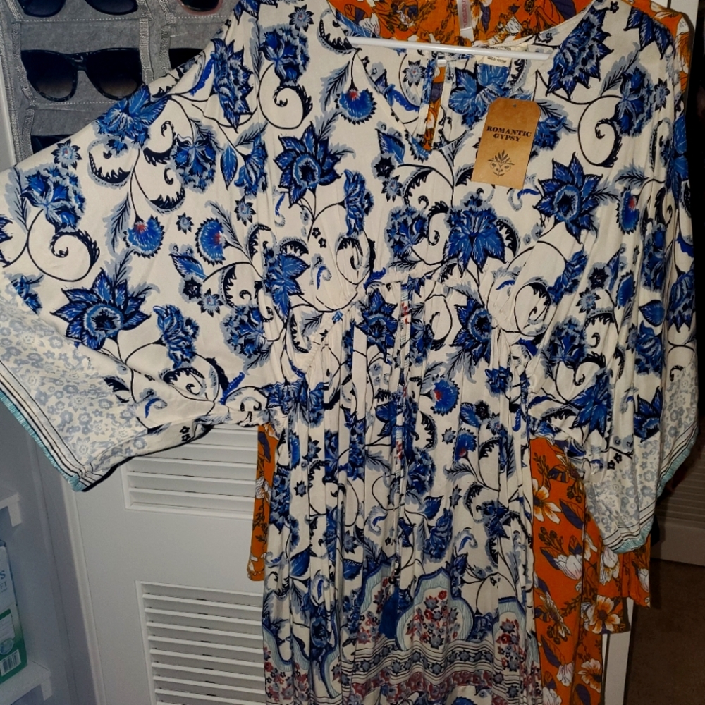 Romantic gypsy kimono sleeve dress